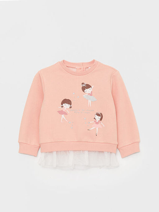 Bisiklet Yaka Uzun Kollu K?z Bebek Sweatshirt 2li - Waikiki фото 2