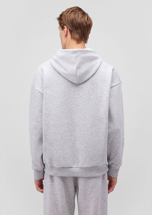 Mavi Logo Bask?l? Kapusonlu Gri Sweatshirt  фото 4