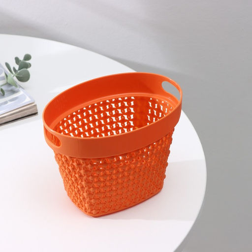 Корзина для мелочей с ручками, пластик, 16.51112 см, зелёная - Simaland фото 2