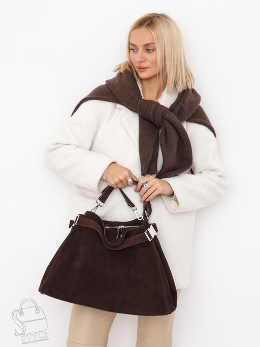 Сумка женская кожаная 6149Q coffee Polina&Eiterou