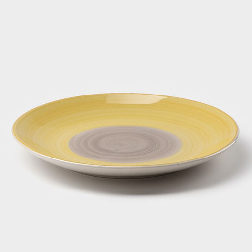 Тарелка керамическая десертная Доляна Бутон, d=19 см, цвет жёлтый фото 2
