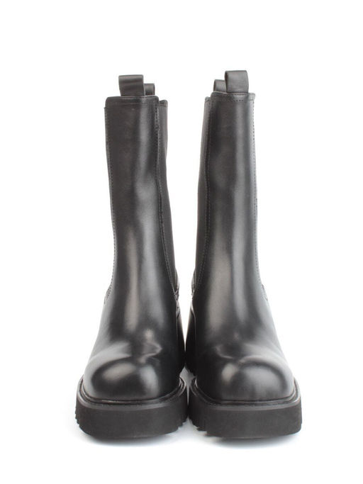 01-GZ6115-X81 BLACK Ботильоны демисезонные женские (натуральная кожа, байка) - Фабричный китай фото 8