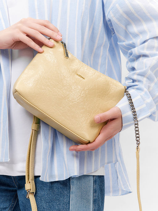 LACCOMA сумка Амелия-желто-бежевый эко кожа хлопок  фото 5