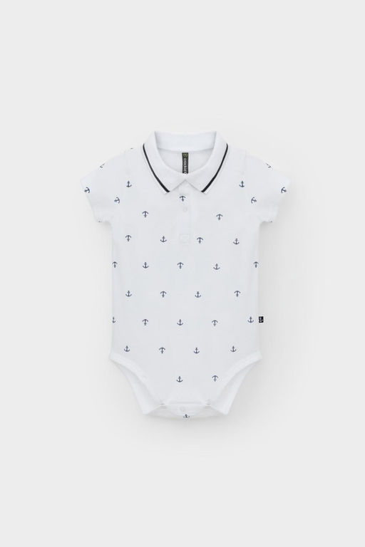 КР 6548/белый,морские якоря к568 полукомбинезон (боди) д/мал яс - Crockid фото 2