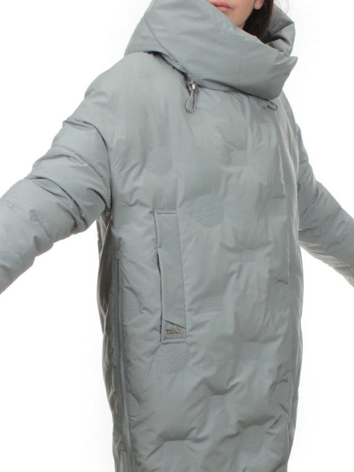 302 GRAY/LT. BLUE Пальто зимнее стеганое женское (200 гр. холлофайбер) - Fashion фото 2
