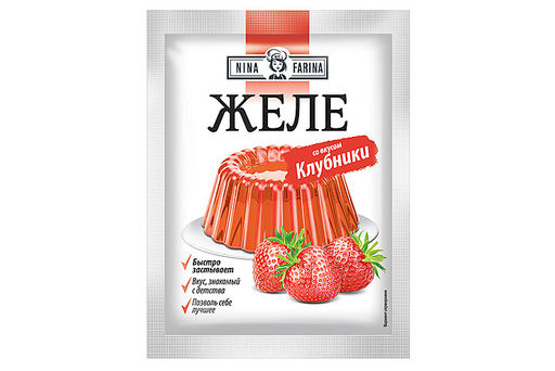 Цена за 5 шт.Nina Farina, желе со вкусом клубники, 50 г