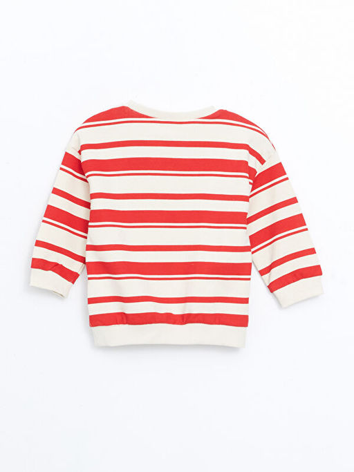 Bisiklet Yaka ?izgili Erkek Bebek Sweatshirt - Waikiki фото 2