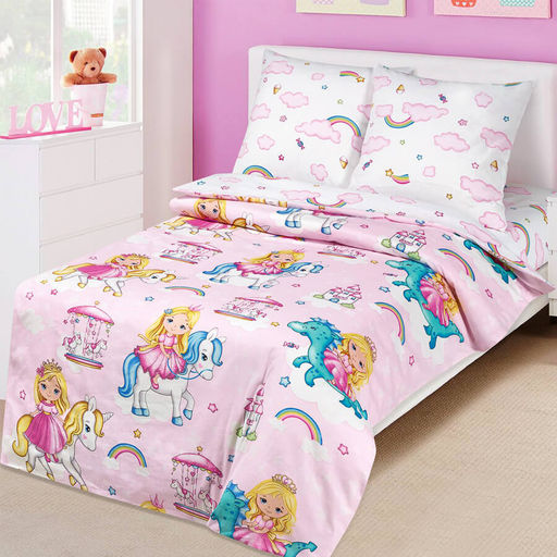 КПБ Бязь "Самойловский текстиль" 1.5 с дет.рисунком - Златовласка 1.5 сп. (нав.70х70)