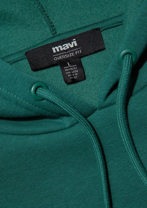 Mavi Logo Bask?l? Kapusonlu Yesil Sweatshirt  фото 6