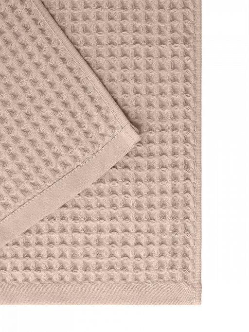 Полотенце для лица 50x90 бежевый вафельное полотно