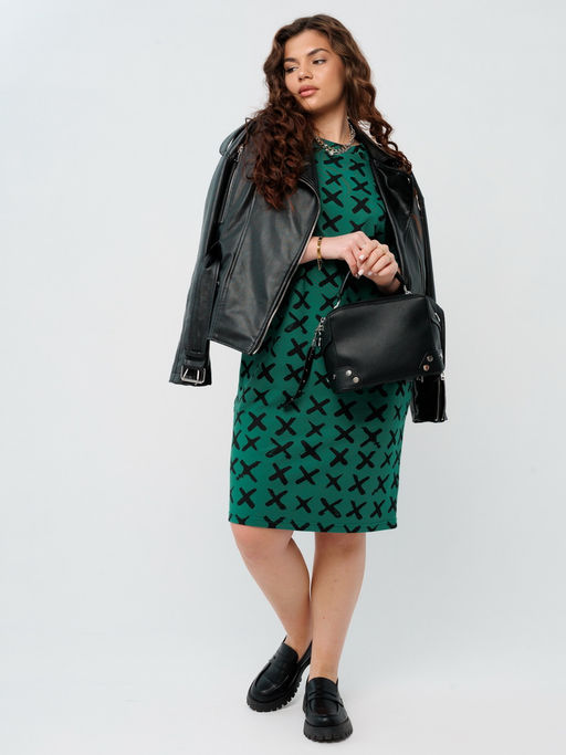 Платье женское П-193 (футер 2х нитка пенье г/к) Горчица