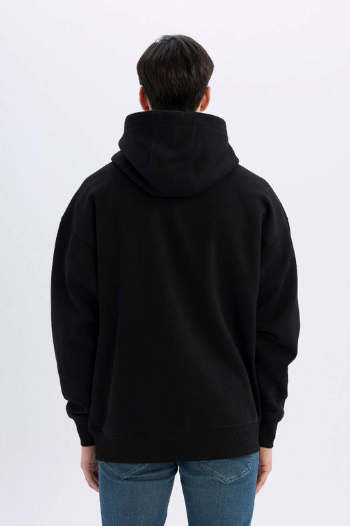 Базовый свитшот Oversize с капюшоном - Defacto фото 6