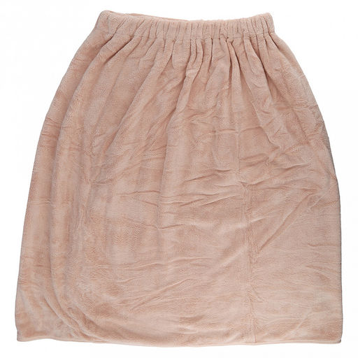 Парео махровое "Свежий букет" 70х175см, хлопок 100%, на резинке с липучкой, на кнопке, с вышивкой; с чалмой на пуговице 68х25см, пыльная роза (Китай)