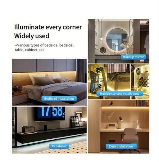 LED лента с датчиком движения (5м, теплый свет) - 1000 деталей фото 2