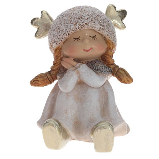 Фигурка декоративная "Мальчик/Девочка", L5,5 W6 H6,5 см, 2в.