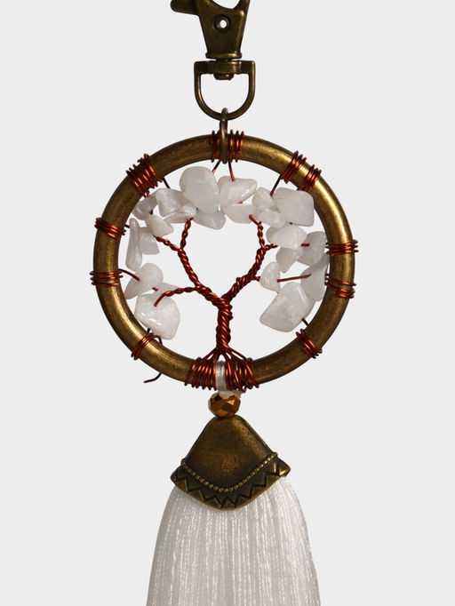 Брелок ловец снов «Великое древо», 19 см, белый