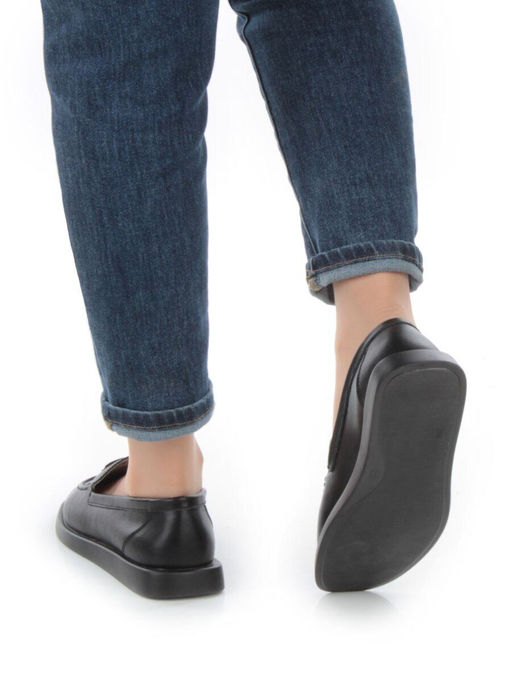 03-HY3-1D BLACK Полуботинки женские (натуральная кожа) - Фабричный китай фото 3
