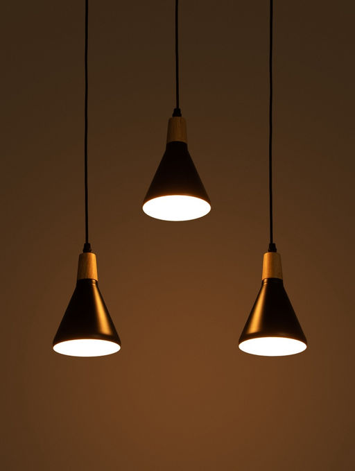 Светильник подвесной 10286/3, 3хE27, 40 Вт, чёрный