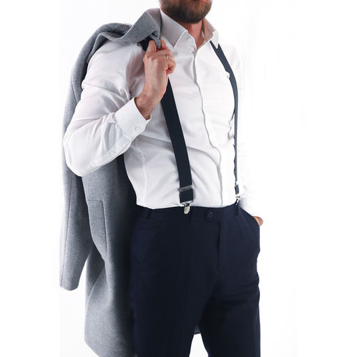 Подтяжки взрослые, ширина 3.5 см, цвет тёмно-серый