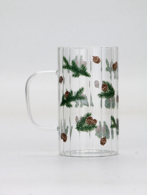 Кружка новогодняя стеклянная Шишки, 350 мл - Дорого внимание фото 2