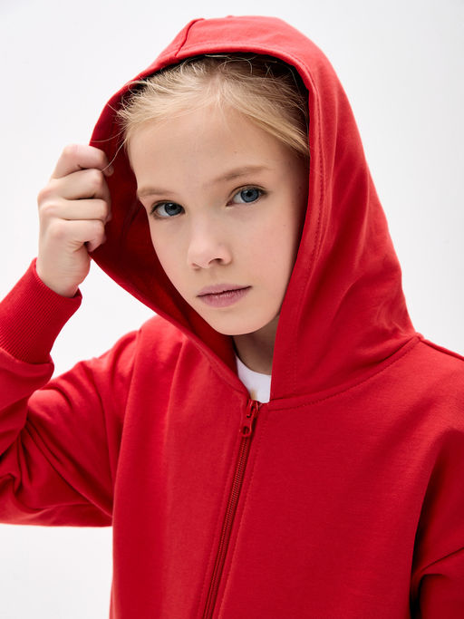 Красная толстовка для девочки - Kogankids фото 44