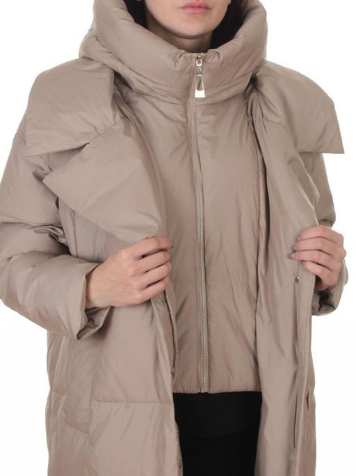 Z24-829 BEIGE Куртка зимняя женская оверсайз (200 гр. тинсулейт)