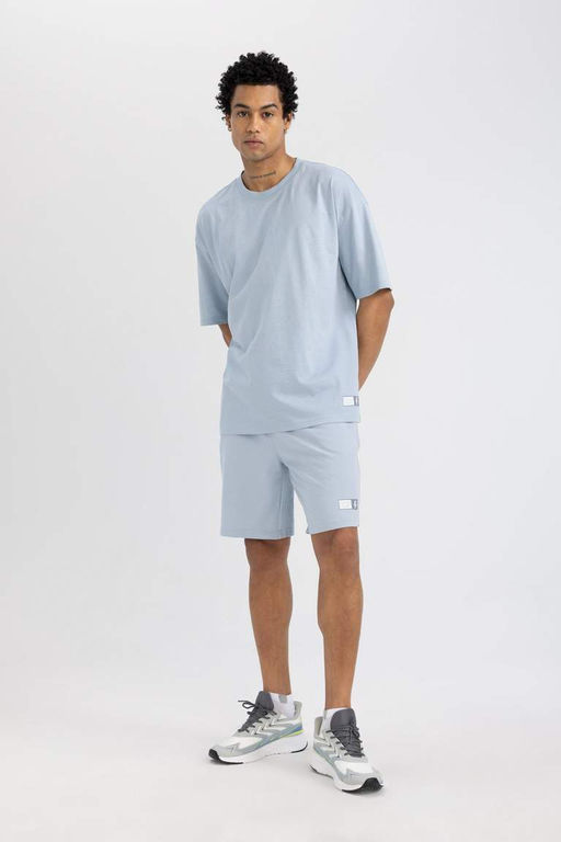 DeFactoFit Футболка Oversize с круглым вырезом и короткими рукавами с принтом  фото 5