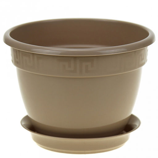 Горшок для фиалок пластмассовый "Антик" 0,75л, д13см, фраппе (Россия)