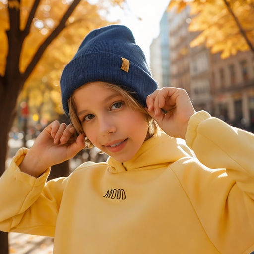 Шапка детская MINAKU: Cozy Winter с отворотом, синяя, размер 52-56 (5-7лет)