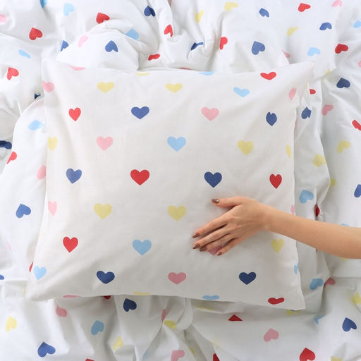Постельное бельё Этель 2 сп Сolored Hearts 175?215 см, 200?220 см, 70?70 см-2 шт., поплин 125 г/м?, хлопок100%  фото 6