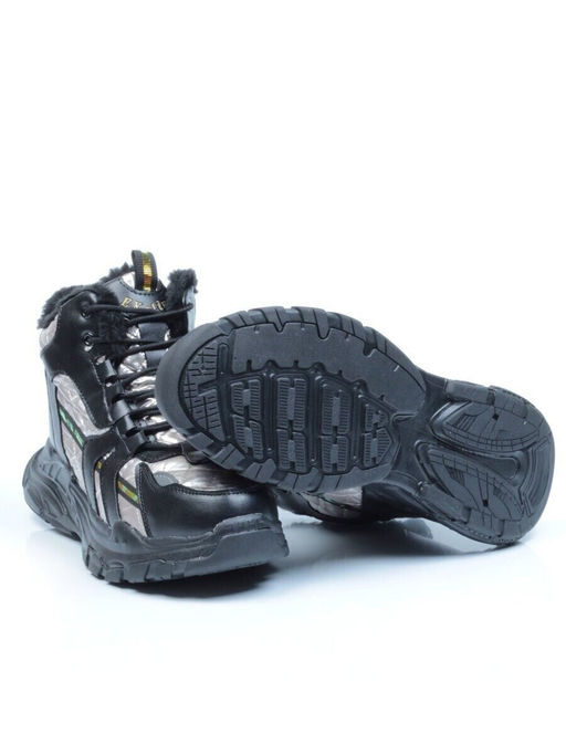 04-8525-3 BLACK Ботинки зимние женские (искусственные материалы)