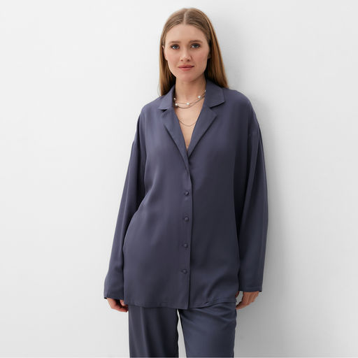 Костюм женский: рубашка, брюки, MINAKU: Casual Collection, размер 40, графитовый
