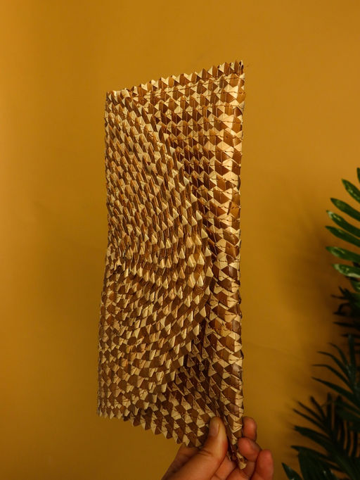 Сумка клатч плетёная из пальмового листа, 28×16×2 см, золотистая