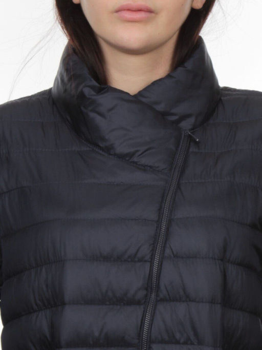 K-635 DK. BLUE Куртка демисезонная стеганая женская (70 гр. холлофайбер) - Фабричный китай фото 4