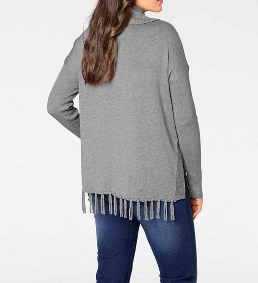 Пуловер, серый - Patrizia dini фото 8