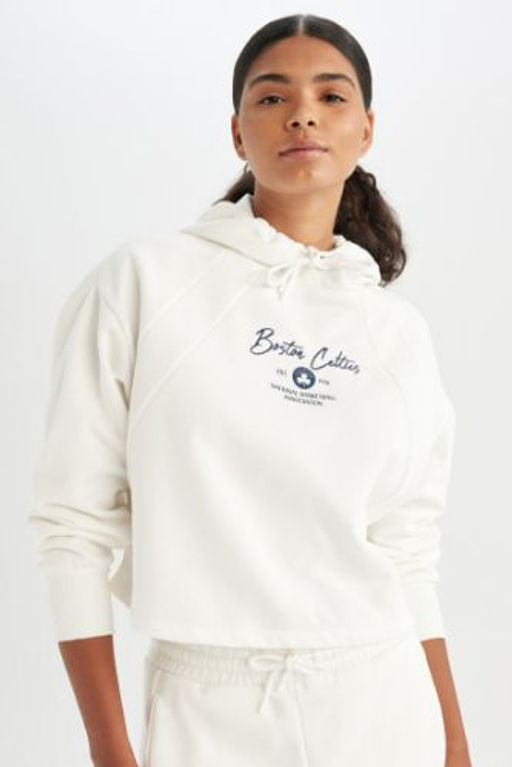 DeFactoFit NBA Boston Celtics Kapusonlu Kal?n Sweatshirt
