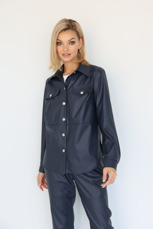 Рубашка из экокожи - Looklikecat фото 2