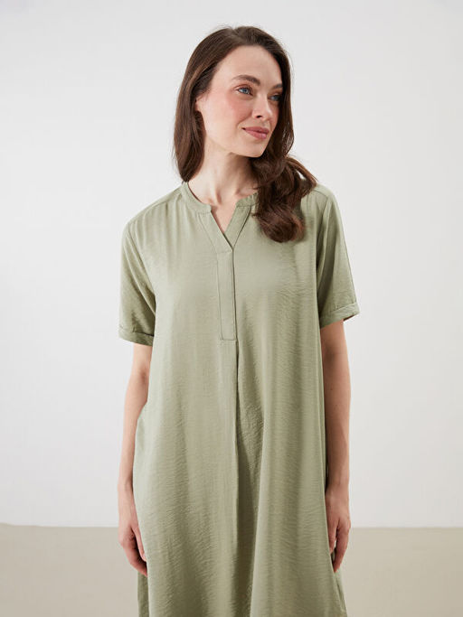 Ka??k Yaka A Kesim Elbise