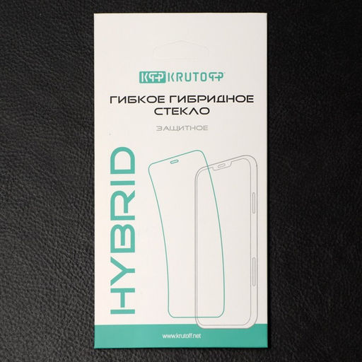 Защитное стекло Krutoff, для Tecno POP 6, гибридное, гибкое, полный клей