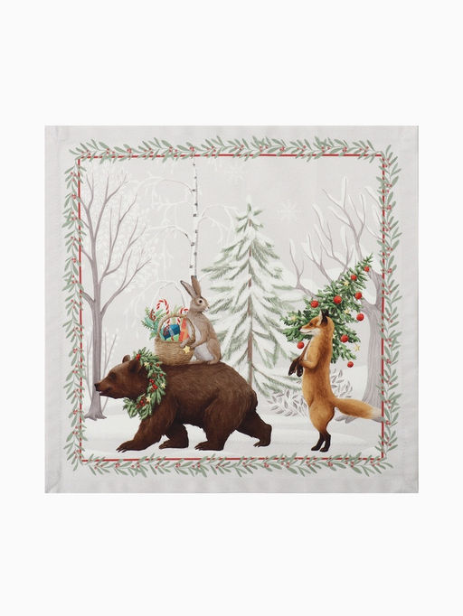 Набор салфеток сервировочных «Этель. Новогоднее чудо», 40×40 см - 4 шт., серые