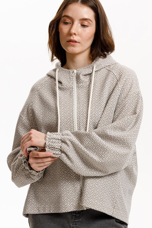 ЕВТ 3300/перламутровое облако,3Д квадраты жакет жен