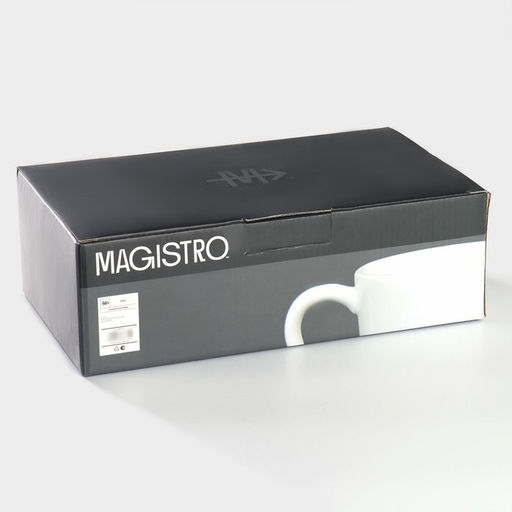 Набор кружек Magistro Mien, 270 мл, 6 шт., фарфор, белый