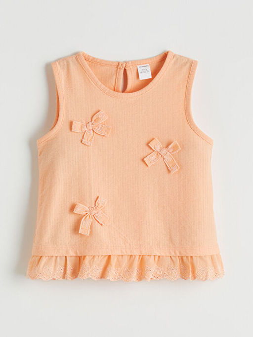 Fiyonklu ve F?rf?rl? K?z ?ocuk Bluz ve ?ort