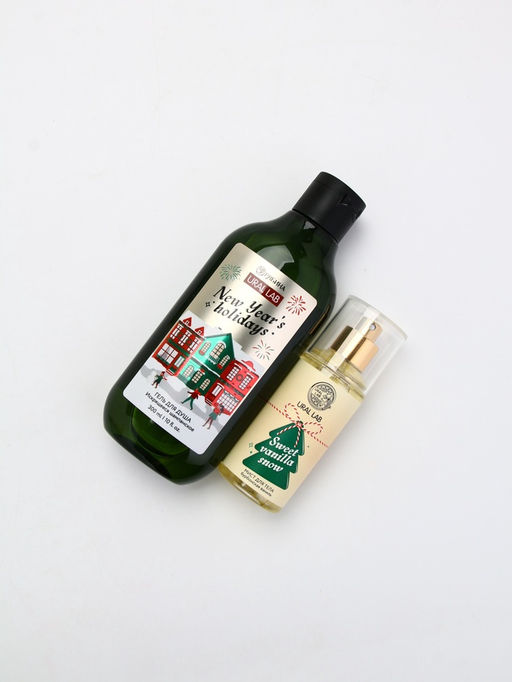 Подарочный набор Happy New Year: гель для душа и мист для тела, белый, URAL LAB