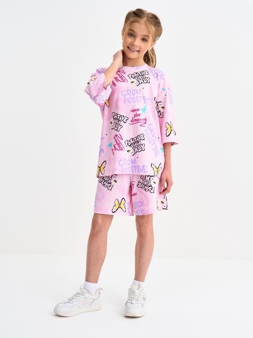 Розовая пижама для девочки с принтом - Kogankids фото 24
