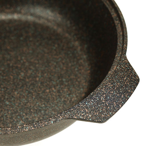 Кастрюля с антипригарным покрытием 3л, д26см "Granit Ultra", h9см, стеклянная жаропрочная крышка, ручка из термостойкого пластика, гранитный (Россия) - можно использовать металлические кухонные принадлежности