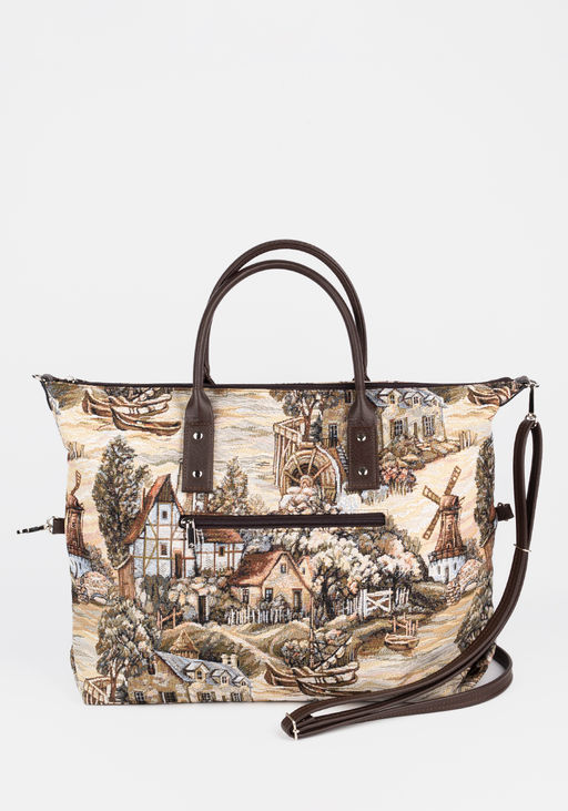 Сумка большая из гобелена c принтом Мельницы L-Craft  фото 4