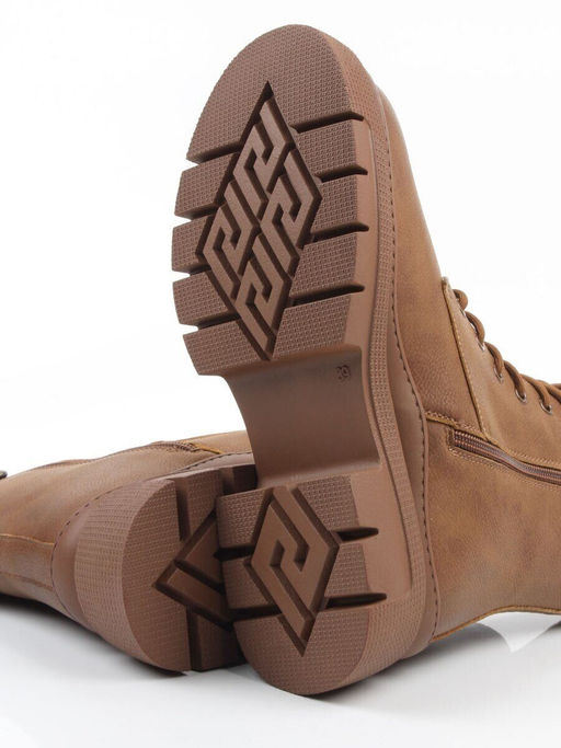 04-WD022-2M BROWN Ботинки зимние женские (натуральная кожа, 100% шерсть)