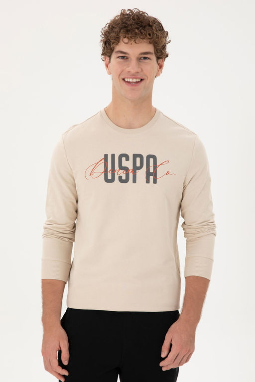 Мужской свитшот обычного кроя с круглым вырезом и каменным принтом - U.s. polo assn фото 3