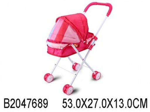 Коляска прогулочная металлическая (2047689) в пакете 53*27*13см